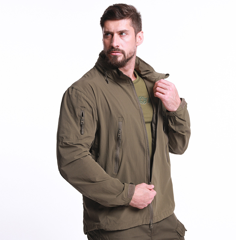 Cycling Gear Apparel - Kurtka rowerowa termiczna z kapturem, wiatroodporna,