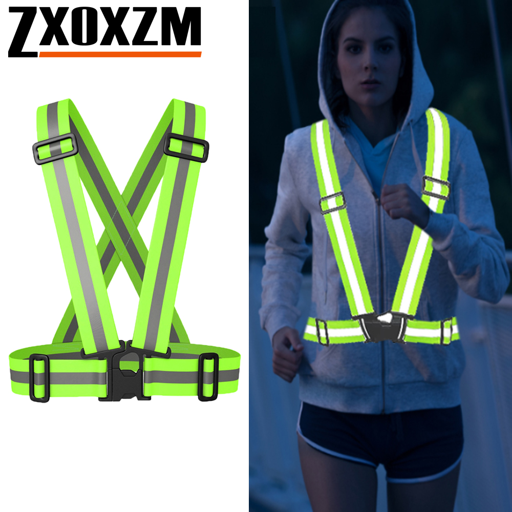 Cycling Gear Vest - Kamizelka do biegania nocą, odblaskowa, oddychająca,