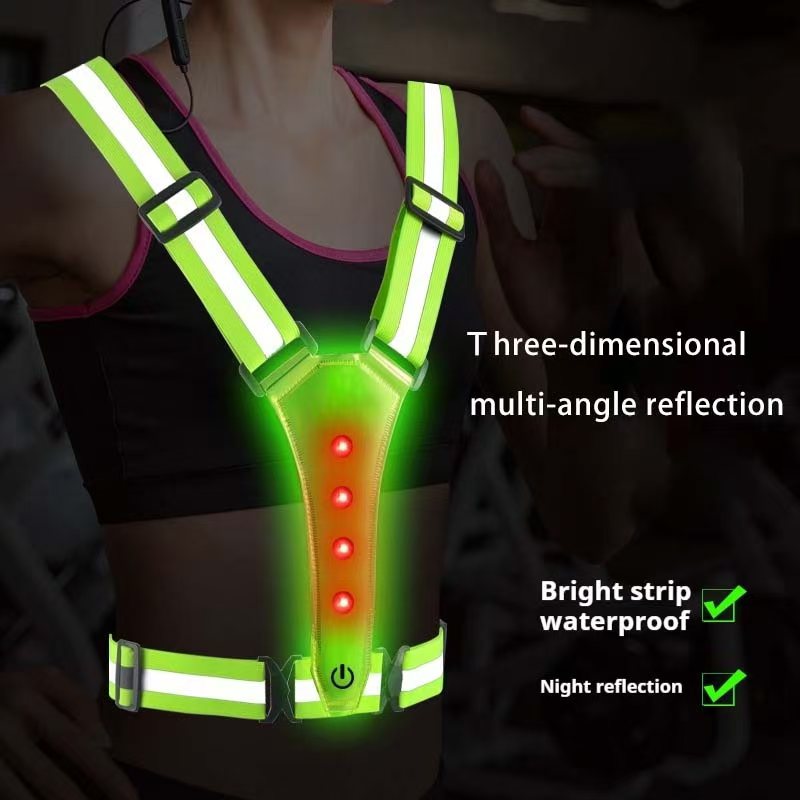 Cycling Gear Vest - Kamizelka LED do biegania, odblaskowa, świecąca,