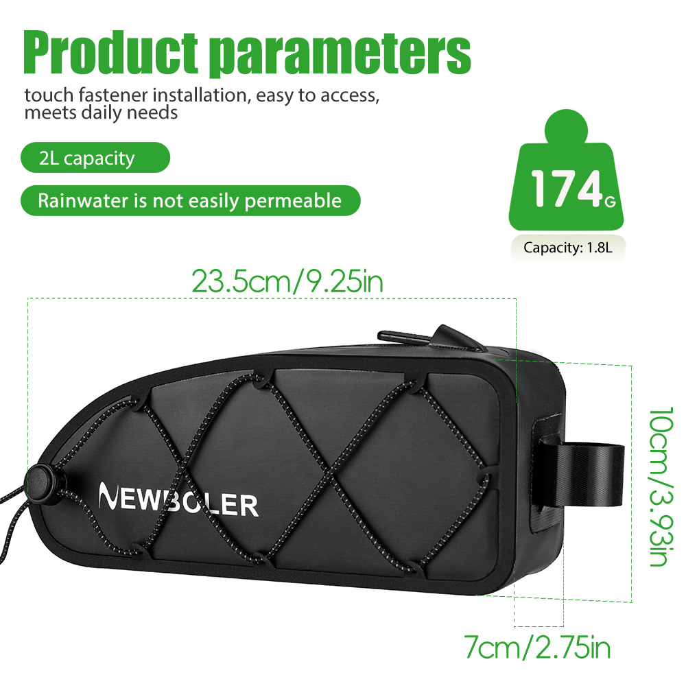 Torba rowerowa NEWBOLER 1.8L,  – Cycling Gear Duffle recenzja i cena